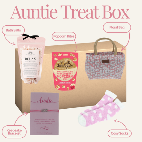 Auntie Pink Infinity Heart - Bath Salts & Keepsake Treat Box