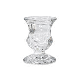 Clear Glass Candlestick Holders (6.8cm) - Petal Design