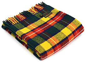 Bright Buchanan Tartar Tweedmill Pure New Wool Throw