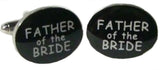 Black & Silver Male Wedding Cufflinks - Father of the Bride