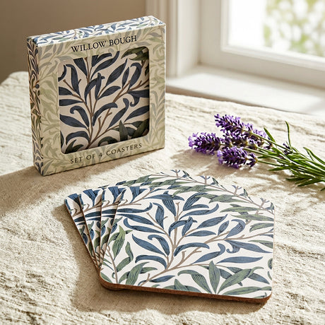 William Morris 4 Coasters Set - Willow Bough