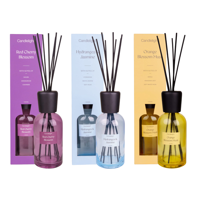 Candlelight 1000ml Luxury Reed Diffuser - Various Fragrances