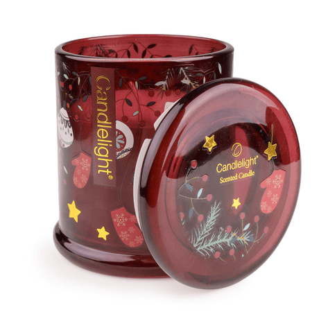 Candlelight Large Glass Jar Candle - Christmas Stockings & Baubles