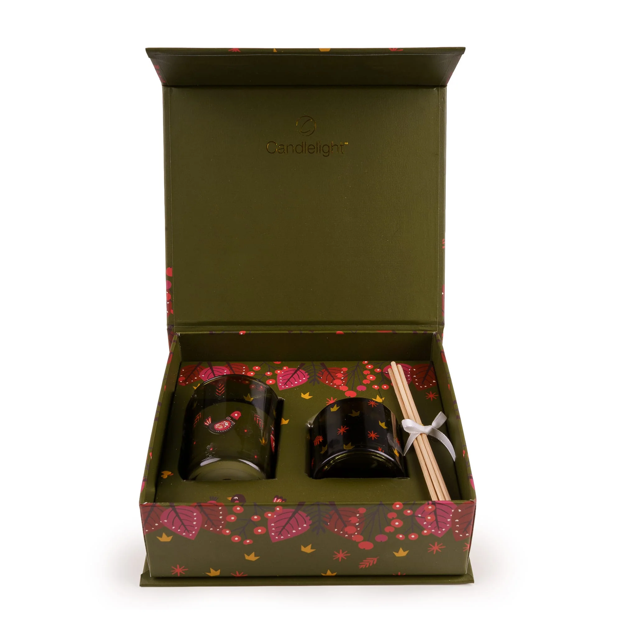 Candlelight Votive & Reed Diffuser Gift Set - Christmas Birds