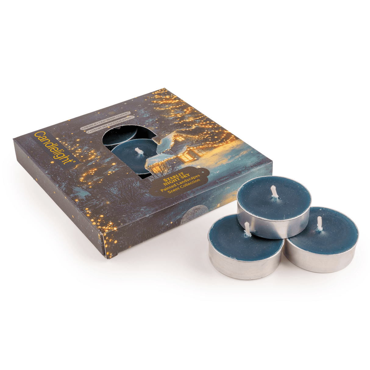 Candlelight Set of 9 Tealights - Starlit Night Sky
