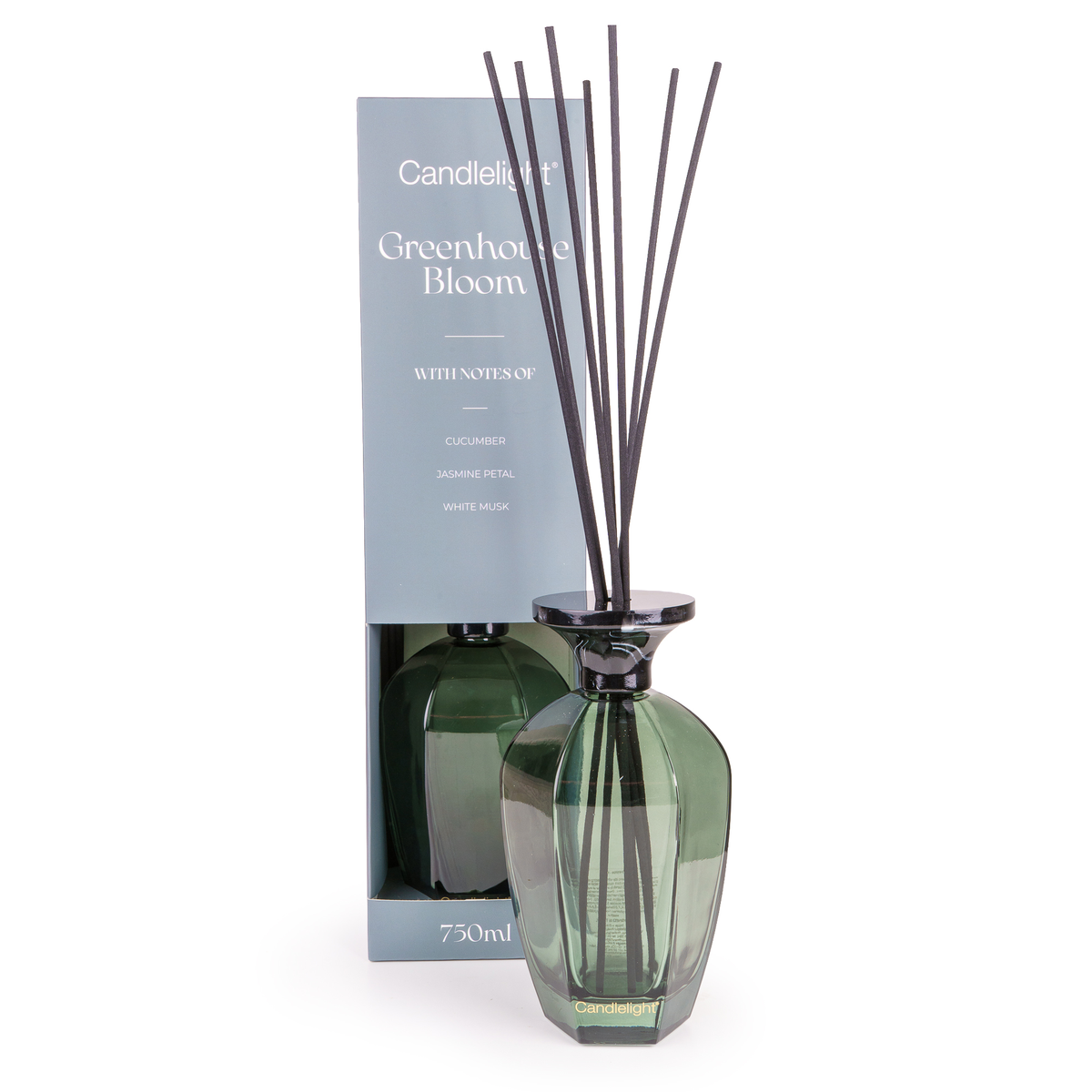 Candlelight 750ml Hexagonal Reed Diffuser - Greenhouse Bloom