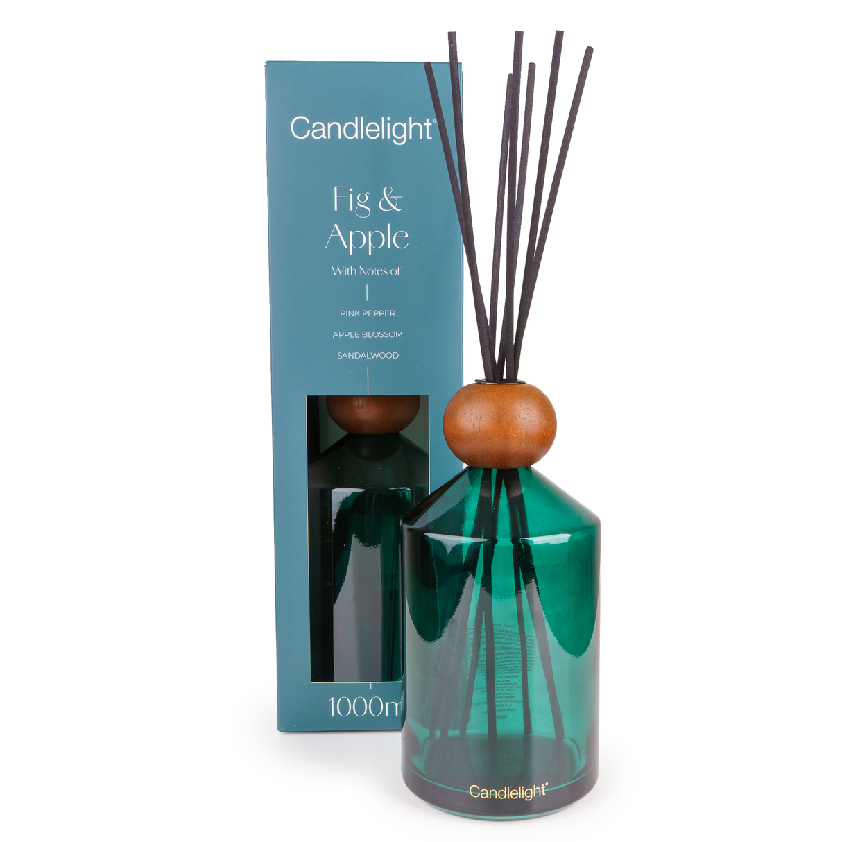Candlelight 1000ml Geometric Reed Diffuser - Fig & Apple
