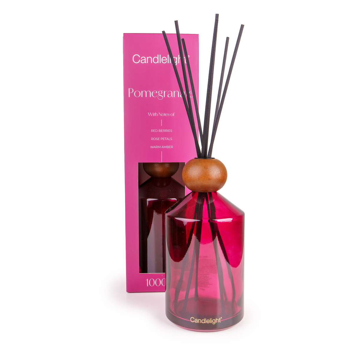 Candlelight 1000ml Geometric Reed Diffuser - Pomegranate