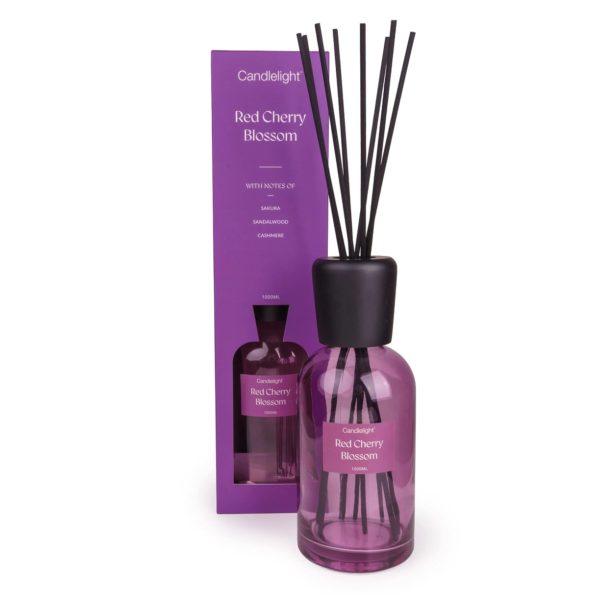 Candlelight 1000ml Luxury Reed Diffuser - Red Cherry Blossom