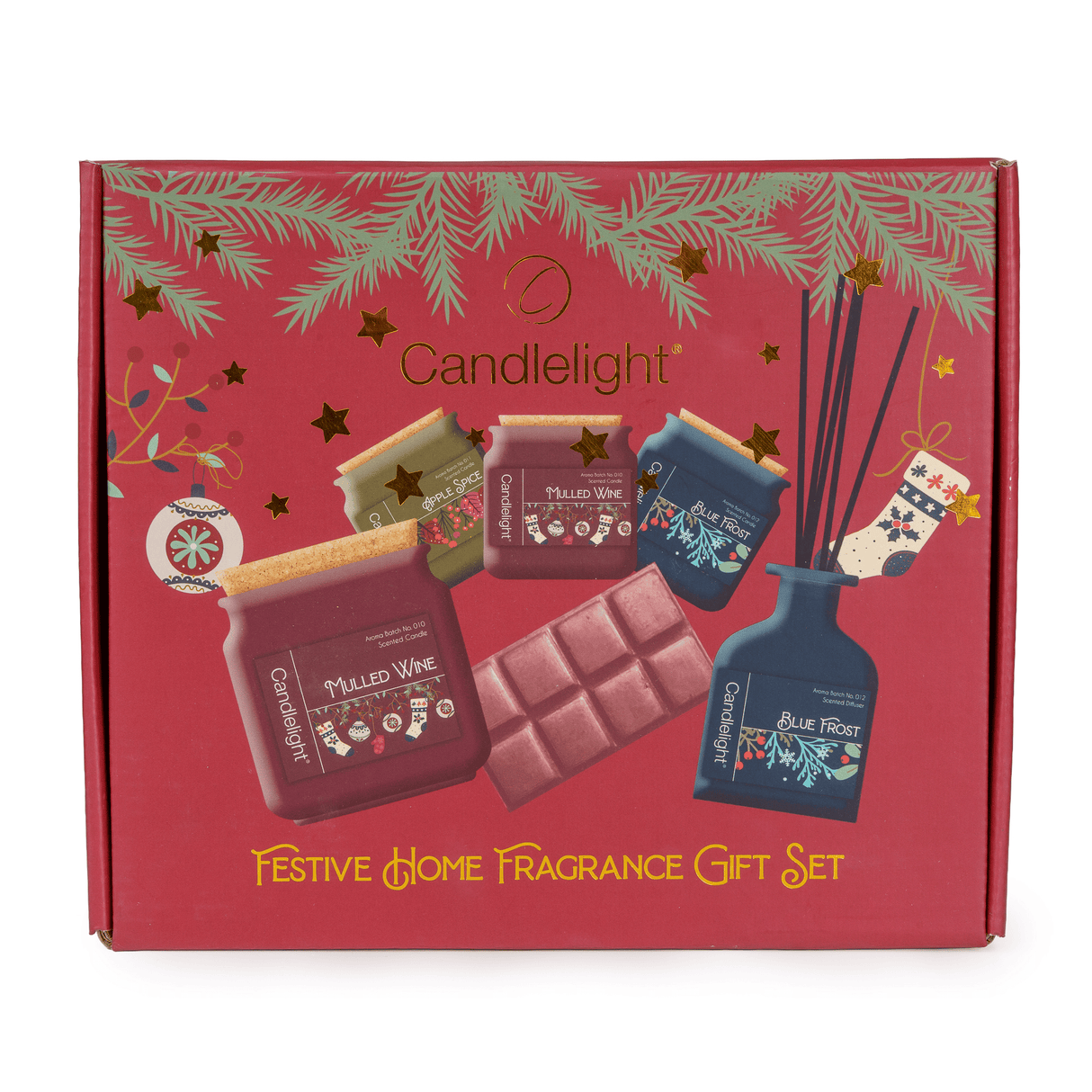 Candlelight Candle & Diffuser Gift Set - Festive Florals