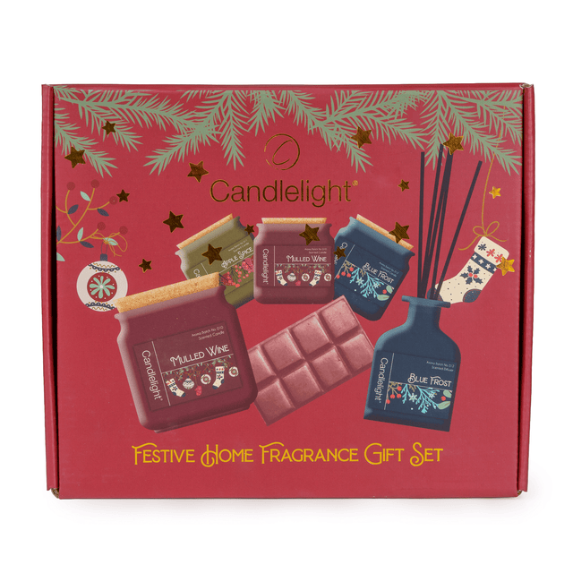 Candlelight Candle & Diffuser Gift Set - Festive Florals