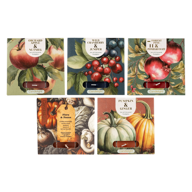 Candlelight Set of 9 Tealights Autumn Winter Collection