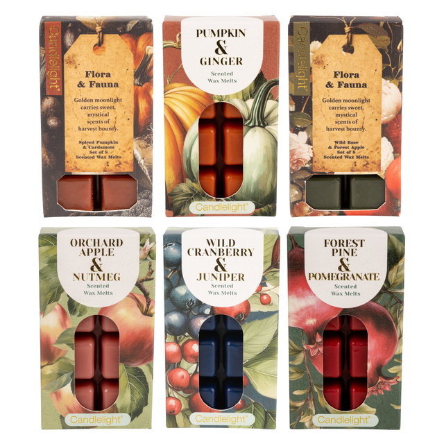 Candlelight 8 Pack Wax Melts Autumn Winter Collection