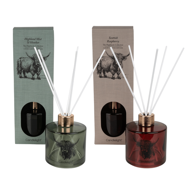 Candlelight Highland Cow 200ml Reed Diffuser - Various Fragrances