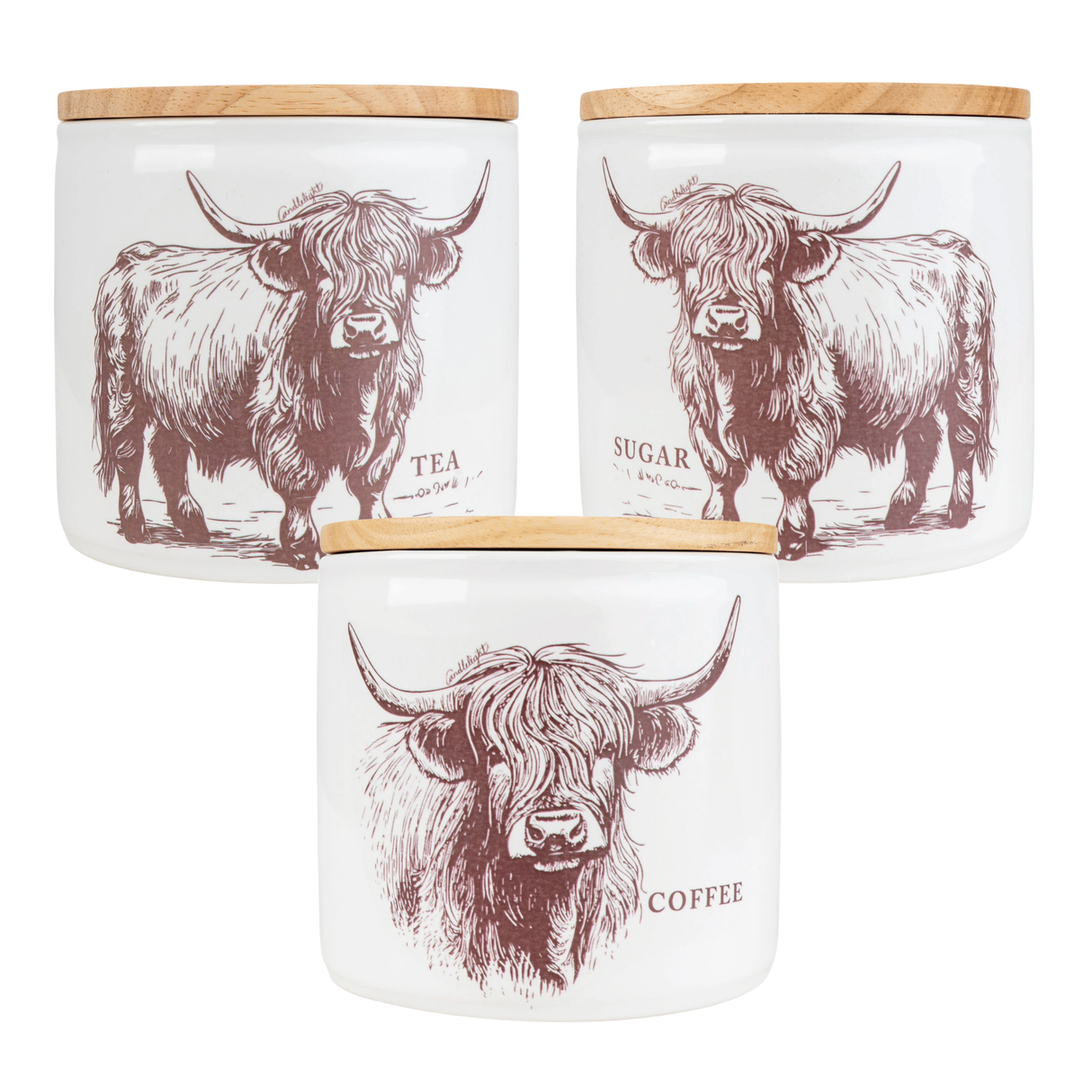 Candlelight Highland Cow Storage Jar - Various Designs