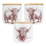 Candlelight Highland Cow Storage Jar - Various Designs