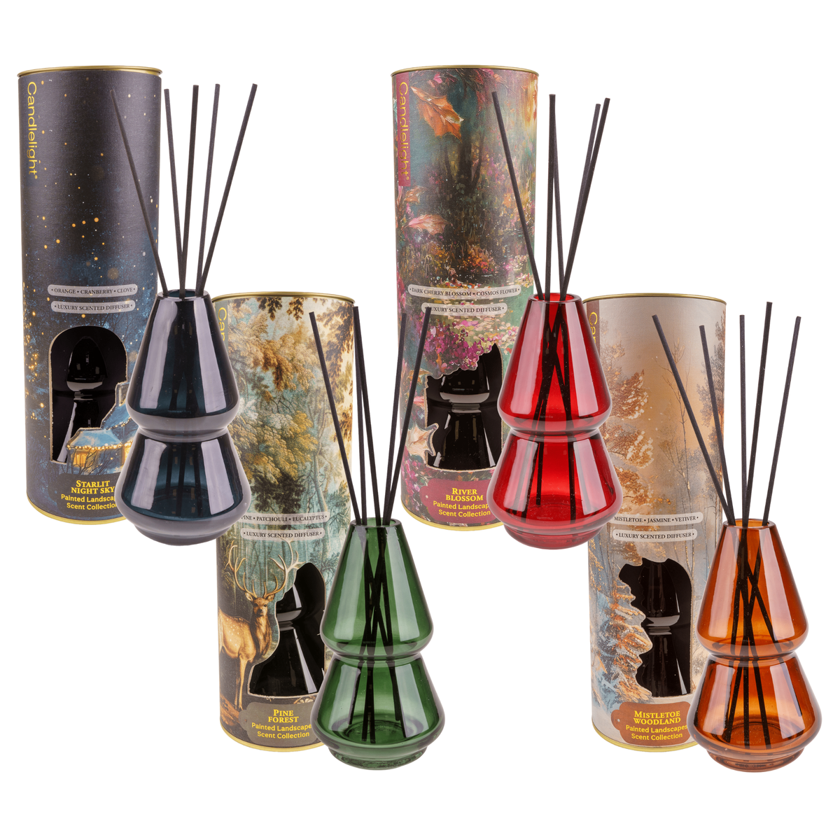 Candlelight 150ml Tree Reed Diffuser - Luxury Christmas Collection