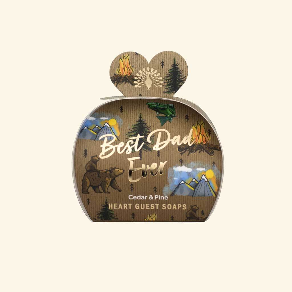 The English Soap Company Occasions Mini Heart Shaped Soap Bars - Best Dad Ever