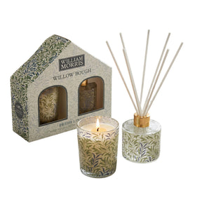William Morris Candle & Reed Diffuser Gift Set - Willow Bough