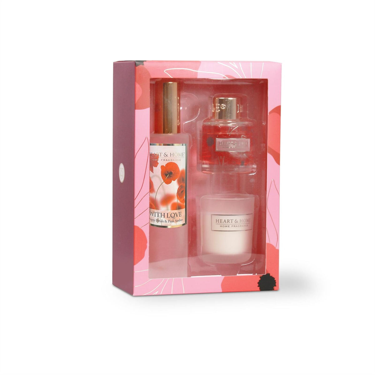 Heart & Home Gift Set - Room Spray Diffuser & Mini Candle