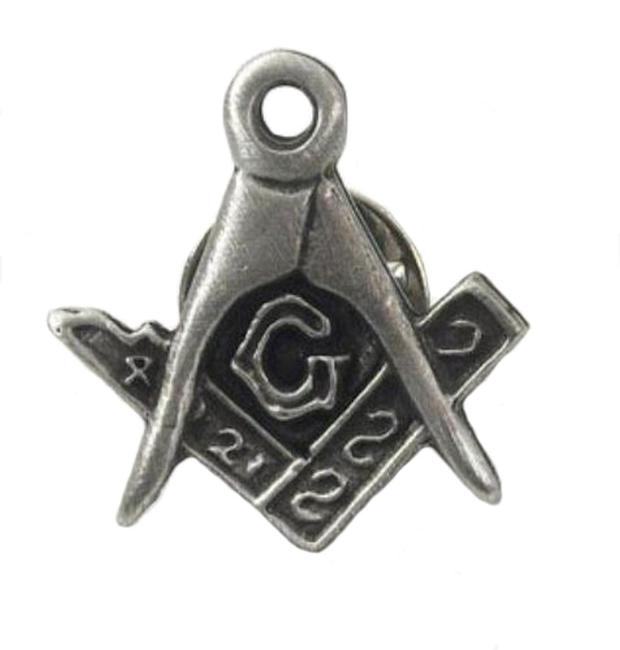 English Pewter Tie Pin or Lapel Badge - Masonic