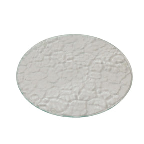 Aroma Textured Glass Candle Plate 20cm - Various Colours