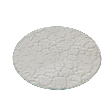 Aroma Textured Glass Candle Plate 20cm - Various Colours