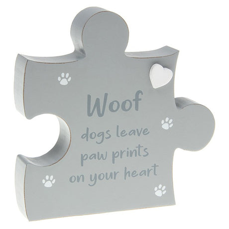 Jigsaw Sentiment Plaque - Woof