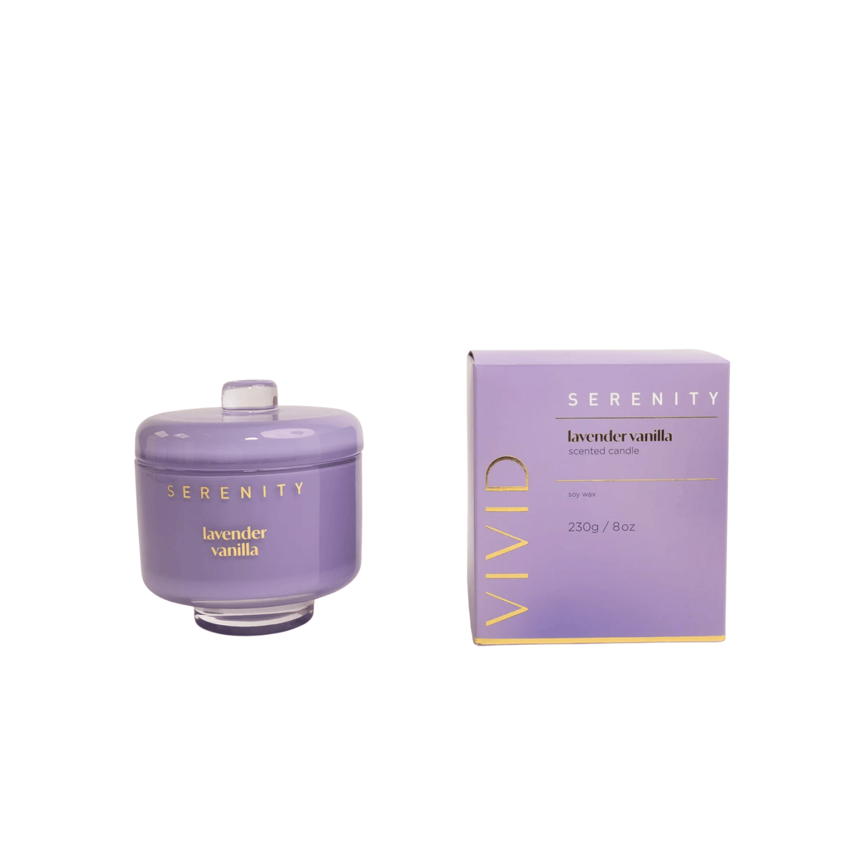 Serenity Vivid Collection 230g Candle - Lavender Vanilla