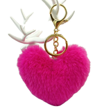 Fluffy Heart Keyring