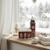 Village Pottery Christmas Collection Tea Light Holders - Various Churches