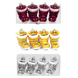 Christmas Tree Hanging Decorations - Red or Gold Santa Boot Pack of 4