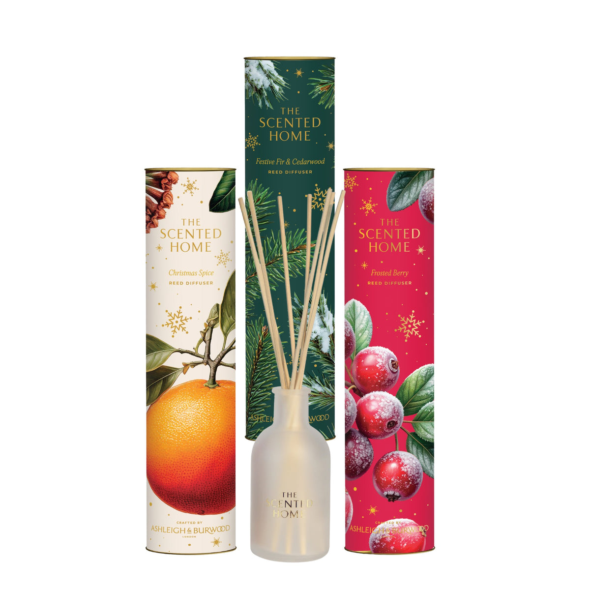 Ashleigh & Burwood Christmas Scented Home Reed Diffuser 150ml- Various Festive Fragrances