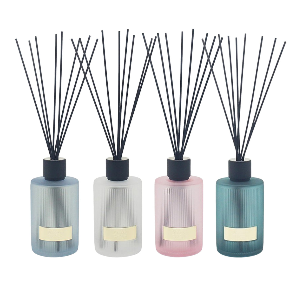 Maison Parfum Frosted Ribbed Glass Reed Diffuser 1 Litre - Various Fragrances