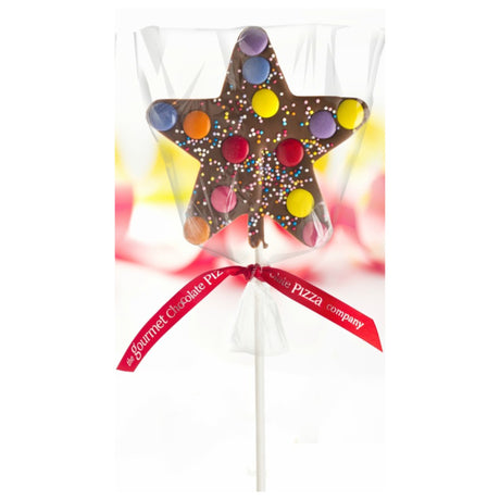 gourmet chocolate star lollipop - milk chocolate