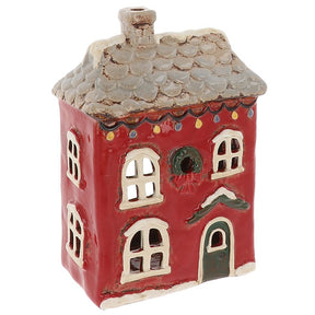 Village Pottery Christmas Collection Tea Light Holders - Garden House