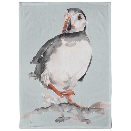 Meg Hawkins Cotton Tea Towel - Puffin