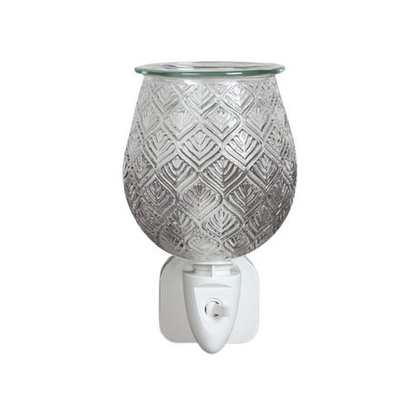 clear leaf design electric wax melt plug in 