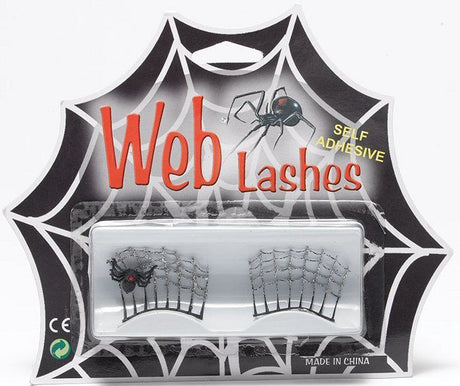 Spider Web Eye Lashes Self Adhesive (Silver)