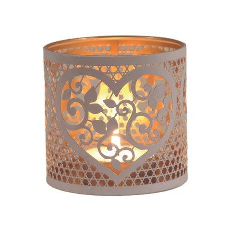Love Hearts wax melt burner white & Gold 