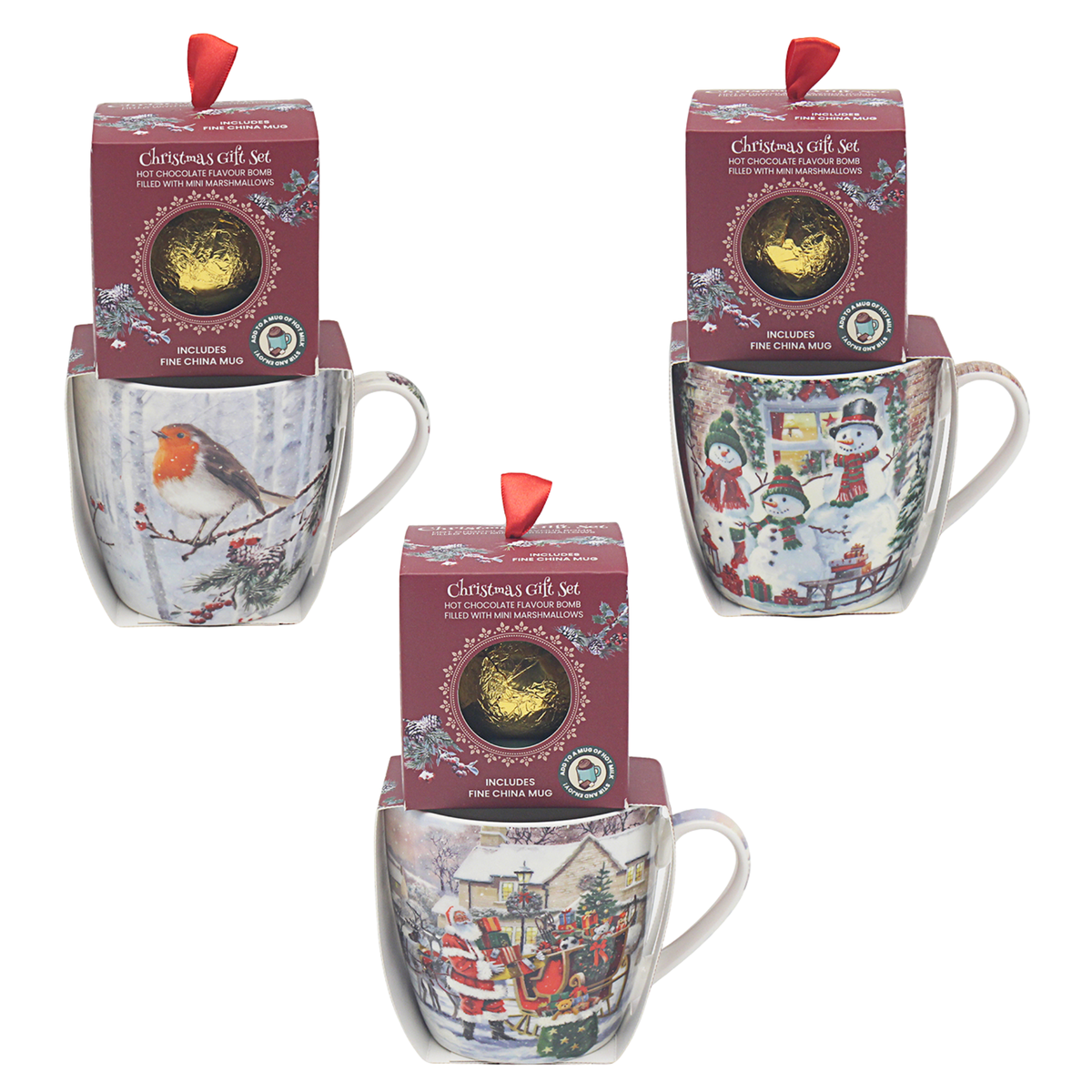 Macneil Christmas Mug & Chocolate Bomb Gift Set - Various Designs