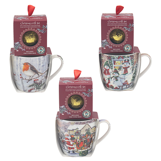 Macneil Christmas Mug & Chocolate Bomb Gift Set - Various Designs