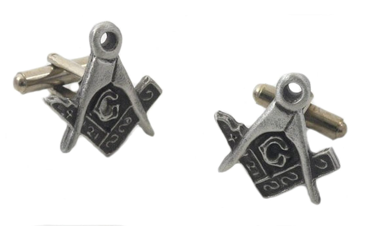 English Pewter Cufflinks - Masonic