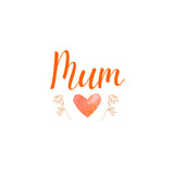 Heart & Flowers Design Mugs - Orange