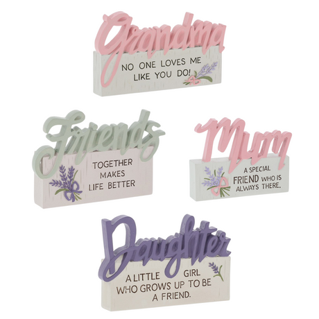 Sentiment Plaques for the Love Lavender Range