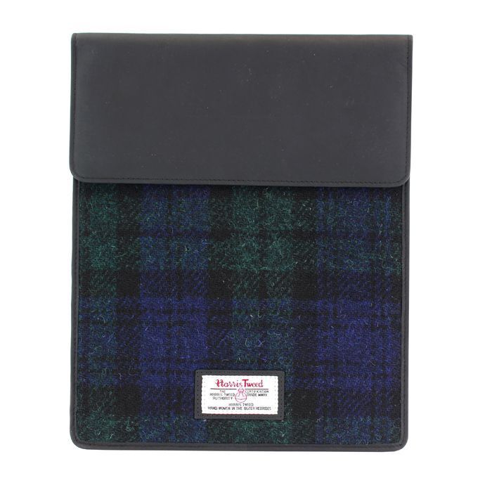 Harris Tweed Tablet Sleeve Case: Bragar Black Watch Tartan