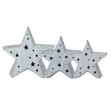 White Ceramic Star Ornaments 