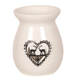 Aroma Wax Melt Burner with Festive Metallic Icon - Various Designs