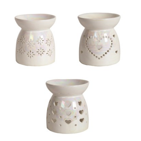 Aroma Wax Melt Warmer/Oil Burner Lustre Finish Various Designs & Free Wax Melt