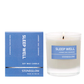 Stoneglow Candles Wellbeing Sleep Well Tumbler Candle - Lavender Sage Cedarwood